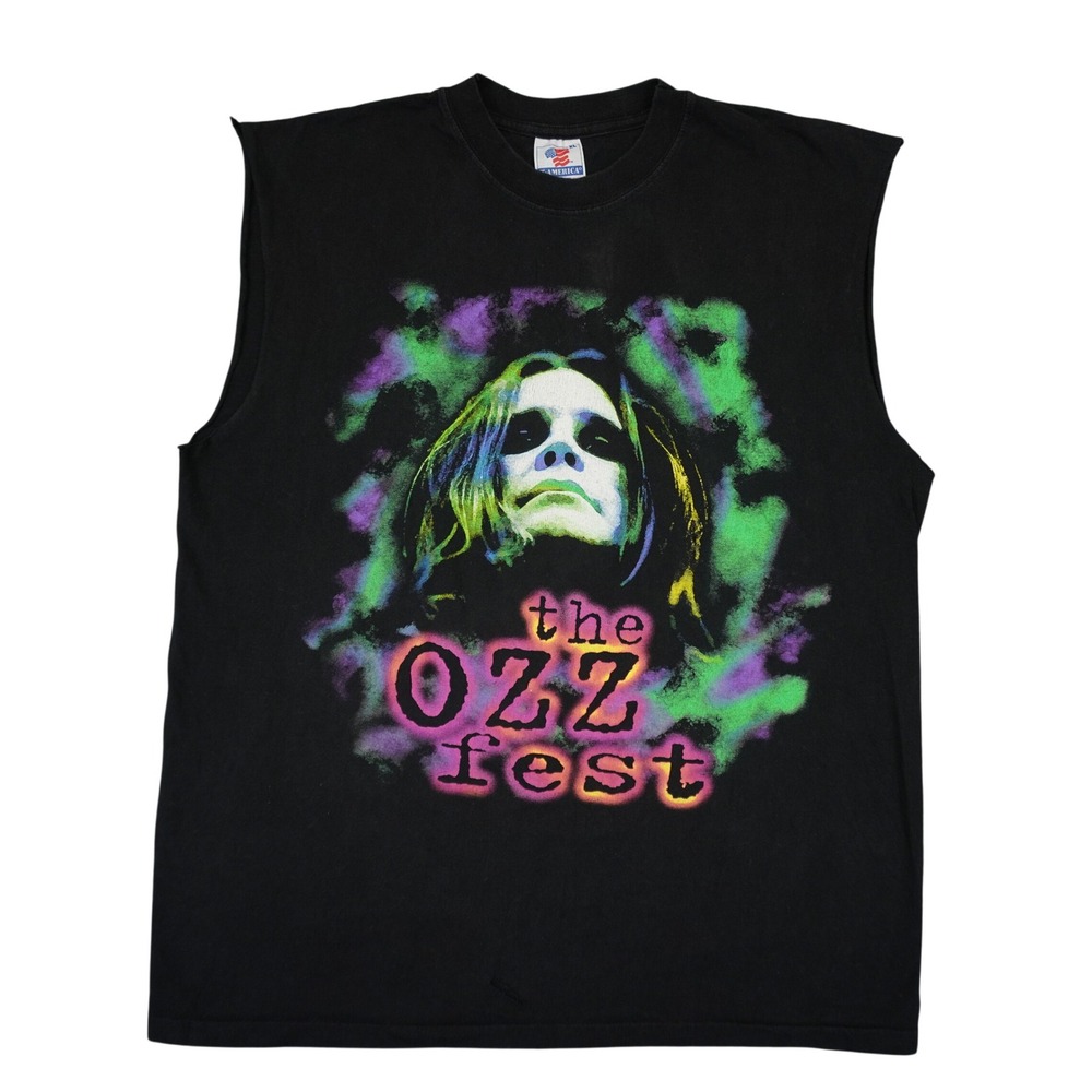Vintage Ozzy Osbourne Ozz Fest 1997 Tour Shirt Mens XL Thrashed 90s Band Tee